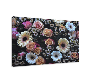 Elegant style  vintage flowers flower canvas - TenStickers