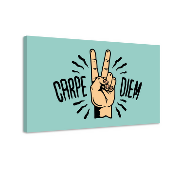 Wandbilder Sprüche carpe diem-handgeste - TenStickers