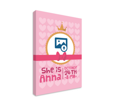 Quadro para bebê banner de celebração de aniversário - TenStickers