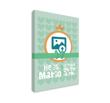 Cuadro personalizable Nacimiento verde - TenVinilo