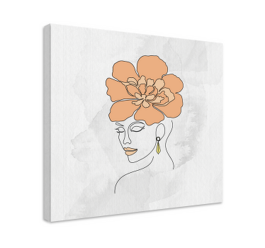 Minimalist flower face  bedroom wall prints - TenStickers