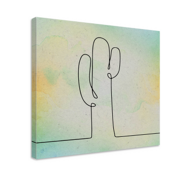 Cuadro para cocina Diseño minimalista de cactus - TenVinilo