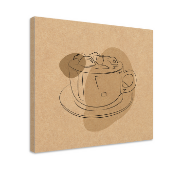 Quadro para cozinha Xícara de café minimalista - TenStickers