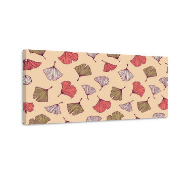 Leinwandbild Blume ginkgoblatt-muster - TenStickers