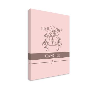 Cancer pink card zodiac sign bedroom wall print - TenStickers