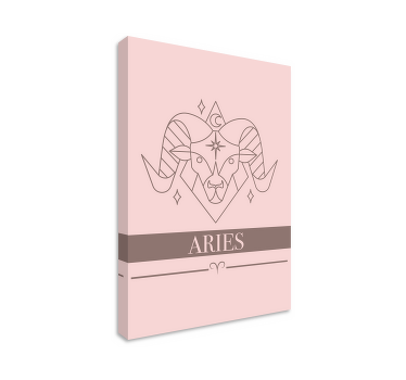 Wandbild Schlafzimmer Widder rosa karte sternzeichen Design - TenStickers