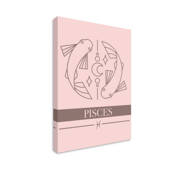 Pisces pink card zodiac sign bedroom wall print - TenStickers