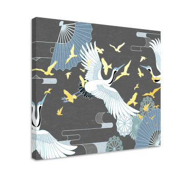 Oriental bird bird canvas - TenStickers