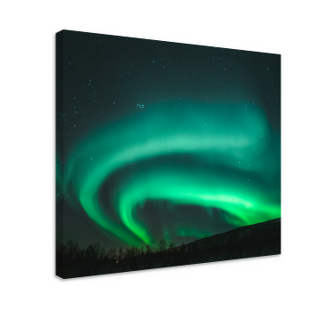 Cuadro paisajes Hermoso paisaje verde de la aurora boreal - TenVinilo