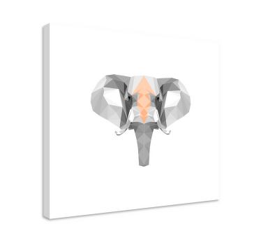 Obraz słonie geometryczna głowa słonia - TenStickers