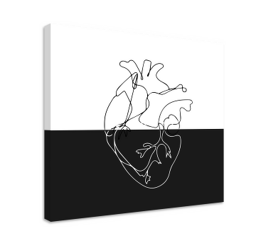 几何心艺术线条几何画布 - TenStickers