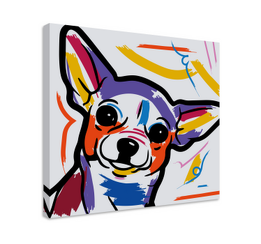 Wandbilder modern Bunter künstlerischer chihuahua-hund - TenStickers