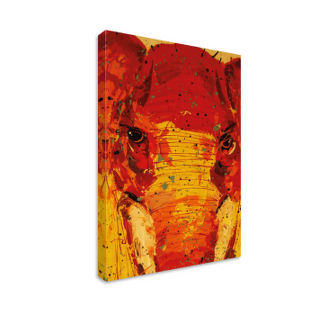 Wandbild Elefant lebendiges elefantenporträt - TenStickers