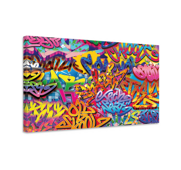 Colorful grafitti painting design modern canvas - TenStickers