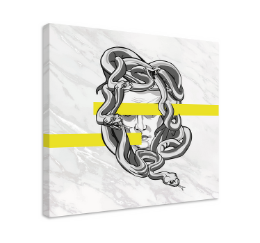 Medusa Head Design Ornamental canvas print - TenStickers