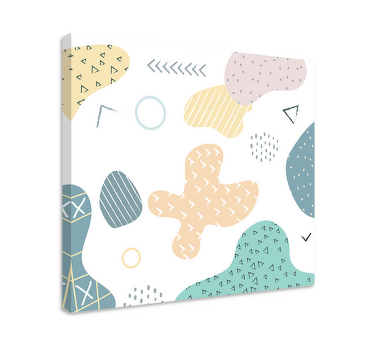 Cuadro para salón Grunge geométrico - TenVinilo