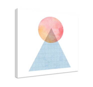 Obraz geometryczny trójkątny kształt zachodu słońca - TenStickers