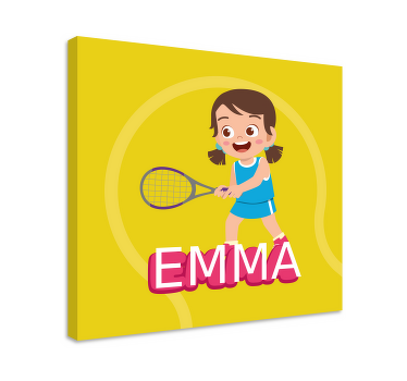 Tennisspelare med namn personlig canvas - Tenstickers