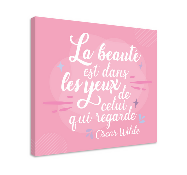 Tableau texte Citation d'amour wilde sur la beauté - TenStickers