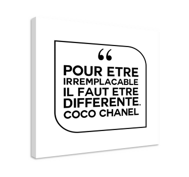 Tableau texte Citation inspirante chanel - TenStickers