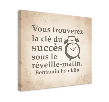 Tableau texte La phrase inspirante de franklin - TenStickers