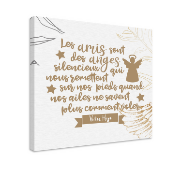 Tableau texte Citation d'amitié forte victor hugo - TenStickers