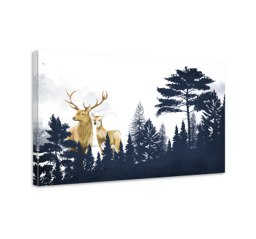 obrazy na stenu lesných priateľov v škandinávskom štýle - Tenstickers