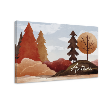 Iskandinav huş ağaçları ağaç duvar tuval - TenStickers