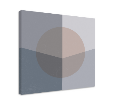 粉色和灰色几何艺术几何画布 - TenStickers
