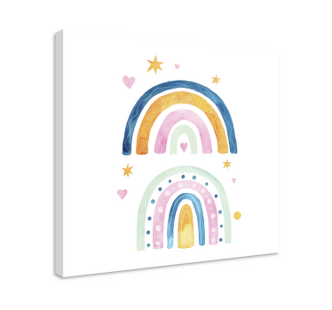 水彩彩虹现代画布 - TenStickers