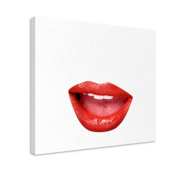 Wandbilder modern Realistische rote lippen - TenStickers