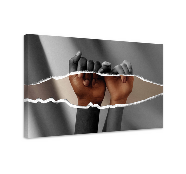 Cuadro en arte Manos tocándose - TenVinilo