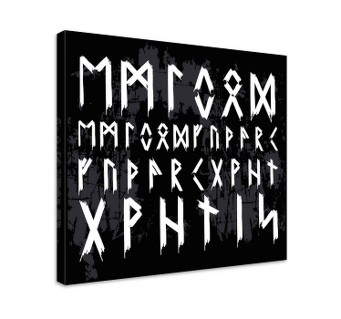 Leinwandbild skandinavisches Alphabet Vintage - TenStickers