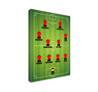 Canvas schilderij EK voetbal 1980 België - TenStickers