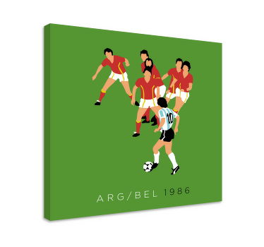 Canvas WK België Argentinië 1986 - TenStickers