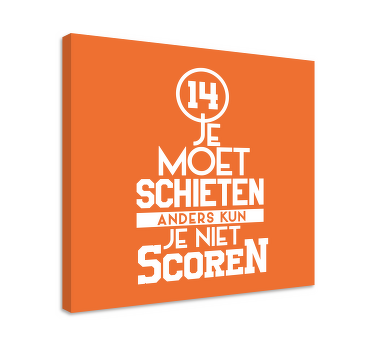 Canvas schilderij uitspraken Johan Cruijff - TenStickers