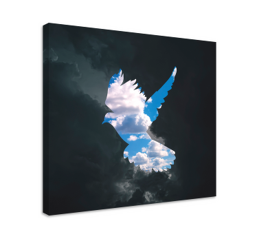 Canvas schilderij kunst duif - TenStickers