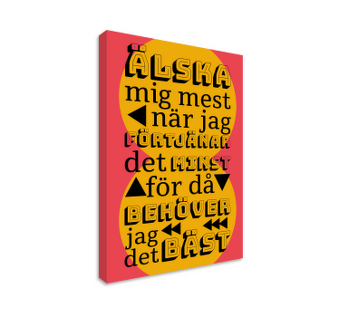 "Älska mig" citat canvas tavla - Tenstickers