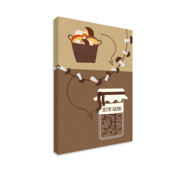 Obrazy z motywem roślinnym Suszone grzyby - TenStickers