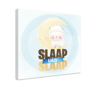 Canvas schilderij baby slaap kindje slaap - TenStickers