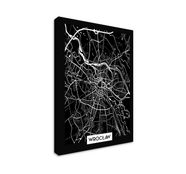 Obraz z miastem Mapa topograficzna wrocławia - TenStickers