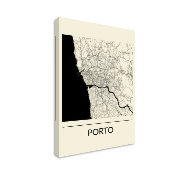 Quartos de cidades Mapa do porto - TenStickers