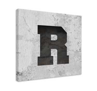 industrial style custom letter retro canvas - TenStickers