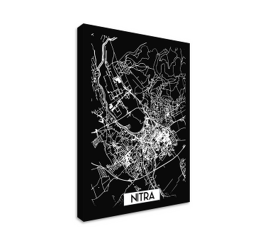 Obraz Nitra na stenu s mapou - Tenstickers