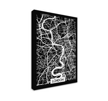 London Topographic Map city canvas prints - TenStickers