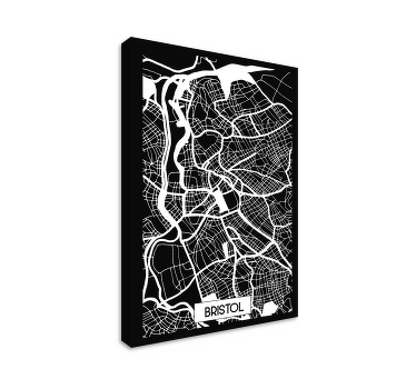Bristol Topographic Map city canvas prints - TenStickers