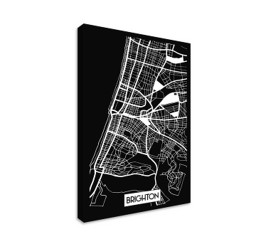 Brighton Topographic Map canvas prints - TenStickers