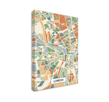 Abstract London Map city canvas prints - TenStickers