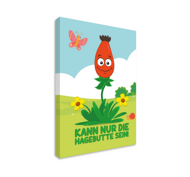 Leinwandbild Lustige Hagebuttenpflanze - TenStickers