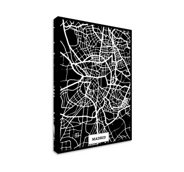 Cuadro de ciudades con Mapa topográfico Madrid - TenVinilo
